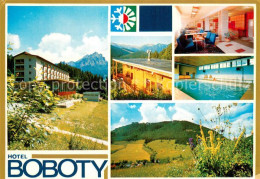 73744319 Mala Fatra SK Hotel Boboty Gastraum Hallenbad Panorama  - Slovaquie