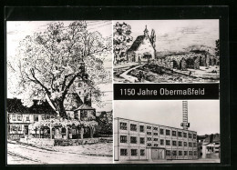 AK Obermassfeld, Dorflinde, Brücke Und Kapelle, Schule  - Sonstige & Ohne Zuordnung