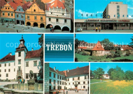 73744080 Trebon Czechia Altstadt Giebelhaeuser Sanatorium Stadtmauer Brunnen Lan - Czech Republic