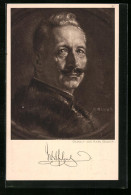 Künstler-AK Portrait Kaiser Wilhelm II. Von Karl Bauer  - Familles Royales