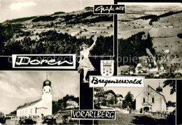 73743922 Doren Vorarlberg Panorama Kirchen Fliegeraufnahme Doren Vorarlberg - Sonstige & Ohne Zuordnung