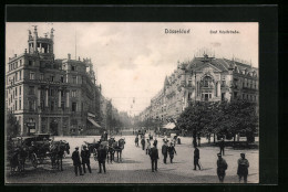 AK Düsseldorf, Graf Adolfstrasse Mit Droschken Und Hotel Bristol  - Duesseldorf
