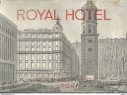 ETIQUETTE D'HOTEL Ancienne ROYAL HOTEL Place BELLECOUR LYON - Etiquettes D'hotels