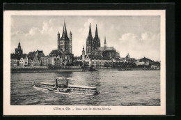 AK Cöln A. Rh., Dom Und St. Martin-Kirche  - Koeln