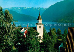 73598335 Ulvik Motiv Mit Kirche Fjord Berge Ulvik - Norway