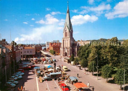 73590306 Kristiansand Torget Med Domkirken Marktplatz Kathedrale Kristiansand - Norwegen