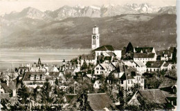 13949465 Thalwil_Thalweil_ZH Ansicht Mit Kirche Blick Gegen Glarner Alpen - Andere & Zonder Classificatie