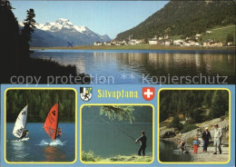 12467214 Silvaplana GR Partie Am See Alpenblick Windsurfen Angeln Silvaplana - Autres & Non Classés