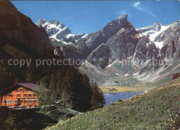 12467164 Weissbad Berggasthaus Seealpsee Mit Altmann Rotsteinpass Rossmad Saenti - Autres & Non Classés