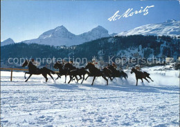 12459710 Sankt Moritz Wallis Piz Julier Piz Nair Pferderennen Winter Saint Mauri - Other & Unclassified