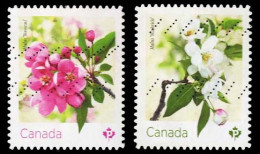 Canada (Scott No.3284-85 - Crabapple Blossoms) (o) Bk Pair - Used Stamps