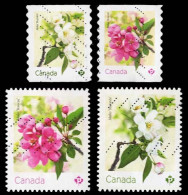 Canada (Scott No.3284-85 - Crabapple Blossoms) (o) Coil Pair + Bk Pair - Usados