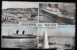 LE HAVRE SAINT MARITIME - PAQUEBOT ILE DE FRANCE, LE LIBERTE, LE PORT, LE PAIN DE SUCRE, EDITIONS GALF PARIS, A VOIR - Port