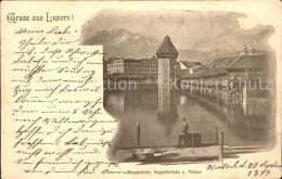 12459378 Luzern LU Wasserturm Kappelbruecke Pilatus Luzern - Sonstige & Ohne Zuordnung