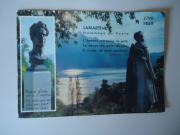 FRANCE  POSTCARDS  AIX-LES-BAINS  1979 STATUE LAMARTINE     FOR MORE PURCHASES 10% DISCOUNT - Sonstige & Ohne Zuordnung