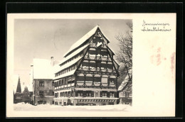 AK Memmingen, Siebendächerhaus Im Schnee  - Memmingen