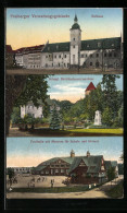 AK Freiberg I. Sa., Rathaus, Königl. Bezirkssteuereinnahme, Festhalle Mit Museum Für Schule Und Heimat  - Freiberg (Sachsen)