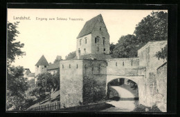 AK Landshut, Eingang Zum Schloss Trausnitz  - Landshut