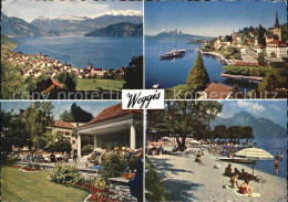 12451104 Weggis Vierwaldstaettersee Badestrand Konzertpavillon Vierwaldstaetters - Andere & Zonder Classificatie