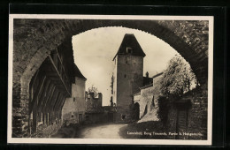 AK Landshut, Burg Trausnitz, Partie Beim Hungerturm  - Landshut