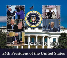 Antigua & Barbuda 2021 President And First Lady Joe And Jill Biden,Kamala Harris,COVID-19,White House, MS Sheet MNH (**) - Antigua Et Barbuda (1981-...)