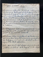 Tract Presse Clandestine Résistance Belge WWII WW2 'Belgique D'abord' (handwritten On Both Sides Of The Sheet) - Documenten