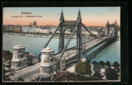 AK Budapest, Elisabeth-Brücke Aus Der Vogelschau  - Ungarn