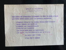 Tract Presse Clandestine Résistance Belge WWII WW2 'Avis à La Population' Par Ordre De L'autorité Allemande La Fête De.. - Documenten