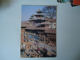 NEPAL  POSTCARDS  KATHMANDU DURBAR  SQUARE WITH  2  STAMPS   FOR MORE PURHASES 10% DISCOUNT - Nepal