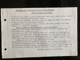 Tract Presse Clandestine Résistance Belge WWII WW2 'Lutte Contre Le Doryphore' La Récolte Des Pommes De Terre... - Documents