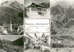 73743377 Pettneu Arlberg Pension Edelweiss Kirche Panorama Gastraum Pettneu Arlb - Sonstige & Ohne Zuordnung