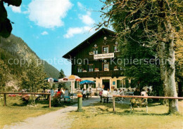 73743260 Vorderriss Alpengasthof Zur Post Gartenterrasse Vorderriss - Lenggries