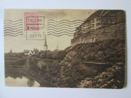 Estonia-Tallin:Toompea Castle 1920 Mailed Postcard With Rare Stamp - Estonie