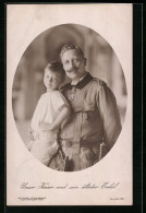 AK Kaiser Wilhelm II. Und Sein ältester Enkel  - Königshäuser