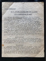 Tract Presse Clandestine Résistance Belge WWII WW2 'Jeunes Bruxellois!' Printed On Both Sides Of The Sheet - Dokumente