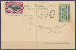 Est-Africain Allemand Occupation Belge "Vers Biaramulo, Traversée De La Ruwuwu" - EP CP 5c Vert Càd KABALO /4 MAI 1918 T - Postwaardestukken