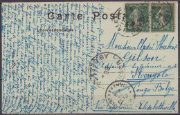 CP Affr. 10 Càd ALENCON /20-8-1918 Pour Adjoint Supérieur André Gilson à KONGOLO Congo Belge - Cachet Censure UK & Càd A - Storia Postale