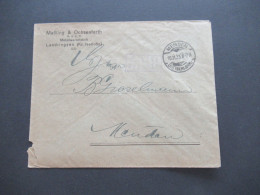 Infla Notmaßnahme Stempel Ra2 Gebühr Bezahlt Tagesstempel Menden (Kr Iserlohn) 10.11.1923 Umschlag Maßling & Ochsenfarth - Lettres & Documents