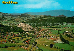 73742779 Griffen Burgruine Auf Hohem Felskegel Im Schlossberg Fliegeraufnahme  G - Sonstige & Ohne Zuordnung