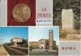 Lazio-roma-la Storta Frazione Di Roma Vedute Stazione Ferroviaria Cippo Marmoreo Martiri Della Storta Chiesa Animata - Otros & Sin Clasificación