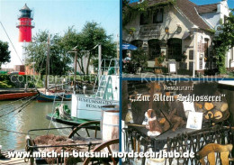 73742734 Buesum Nordseebad Restaurant Zur Alten Schlosserei Museumshafen Leuchtt - Büsum