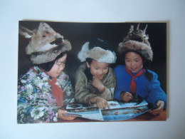 MONGOLIA   POSTCARD  CHILDREN STUDYING    FOR MORE PURHASES 10% DISCOUNT - Mongolië