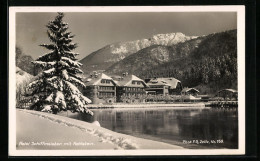 AK Königsee /Berchtesgaden, Hotel Schiffmeister Mit Kehlstein Im Winter  - Berchtesgaden