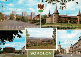 73742603 Sokolov CZ Teilansichten Schloss Innenstadt Panorama  - Tchéquie
