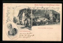 AK Silenen, Ruine Der Edlen, Alte Gotthardstrasse, Walther Fürst  - Silenen