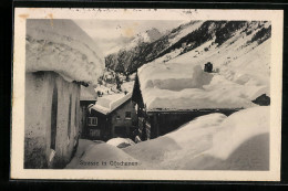 AK Göschenen, Strassenpartie Im Winter  - Göschenen