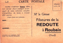 59 - Filatures De La Redoute A ROUBAIX - Publicité - Roubaix