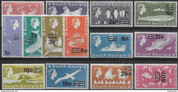 1971 South Georgia Antarctic Animals 14v. MNH Michel N. 25/38 - Autres & Non Classés