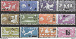 1977 South Georgia Antarctic Animals 12v. MNH Michel N. 59/70 - Other & Unclassified