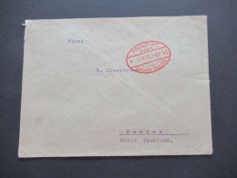 Infla Notmaßnahme 17.9.1923 Roter Ellipsenstempel Franfurt (Main) Gebühr Bezahlt Bd Fernbrief Nach Menden Gesendet - Lettres & Documents